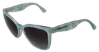 Dolce &amp; Gabbana Blue DG4190 Lace Crystal Acetate Butterfly Sunglasses