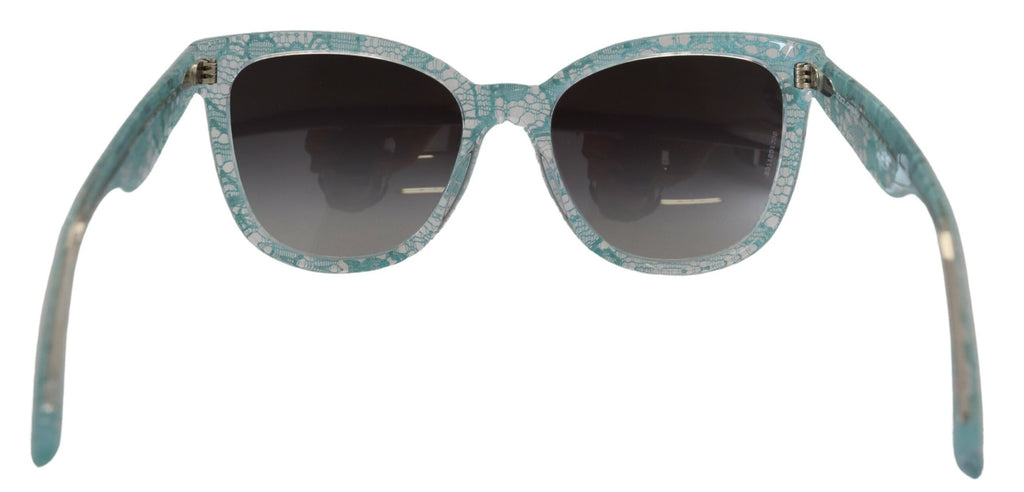 Dolce &amp; Gabbana Blue DG4190 Lace Crystal Acetate Butterfly Sunglasses