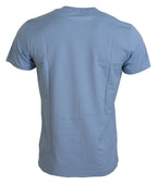 Dolce &amp; Gabbana Light Blue Happy New Year 2017 Cotton T-shirt