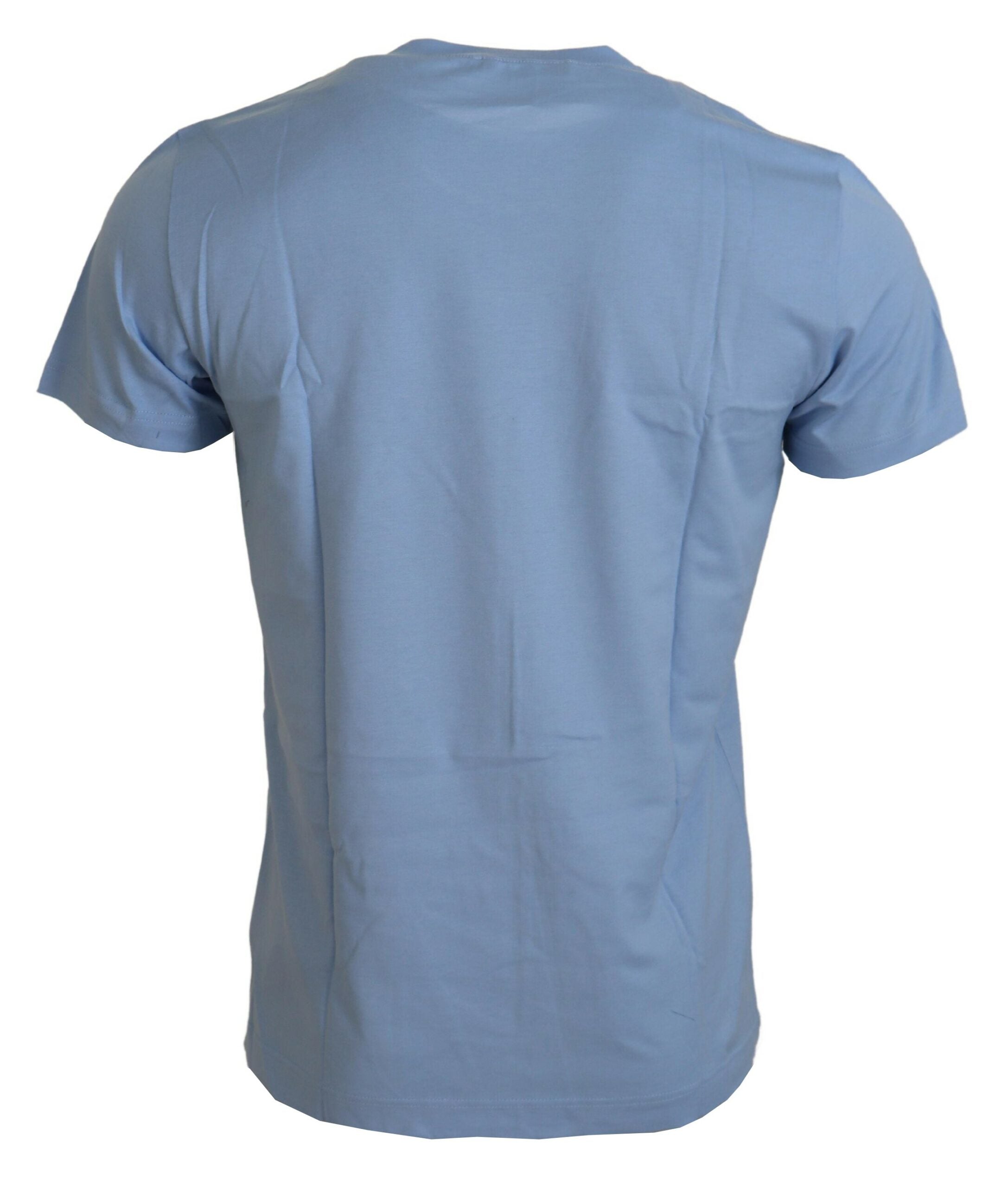 Dolce &amp; Gabbana Light Blue Happy New Year 2017 Cotton T-shirt
