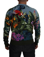 Dolce &amp; Gabbana Multicolor Jungle Wool Pullover Logo Sweater