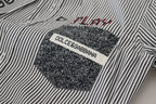 Dolce &amp; Gabbana Black White Striped Printed Casual Cotton Shirt