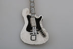 Dolce &amp; Gabbana Gold Brass Beaded Guitar Pin Accessory Brooch