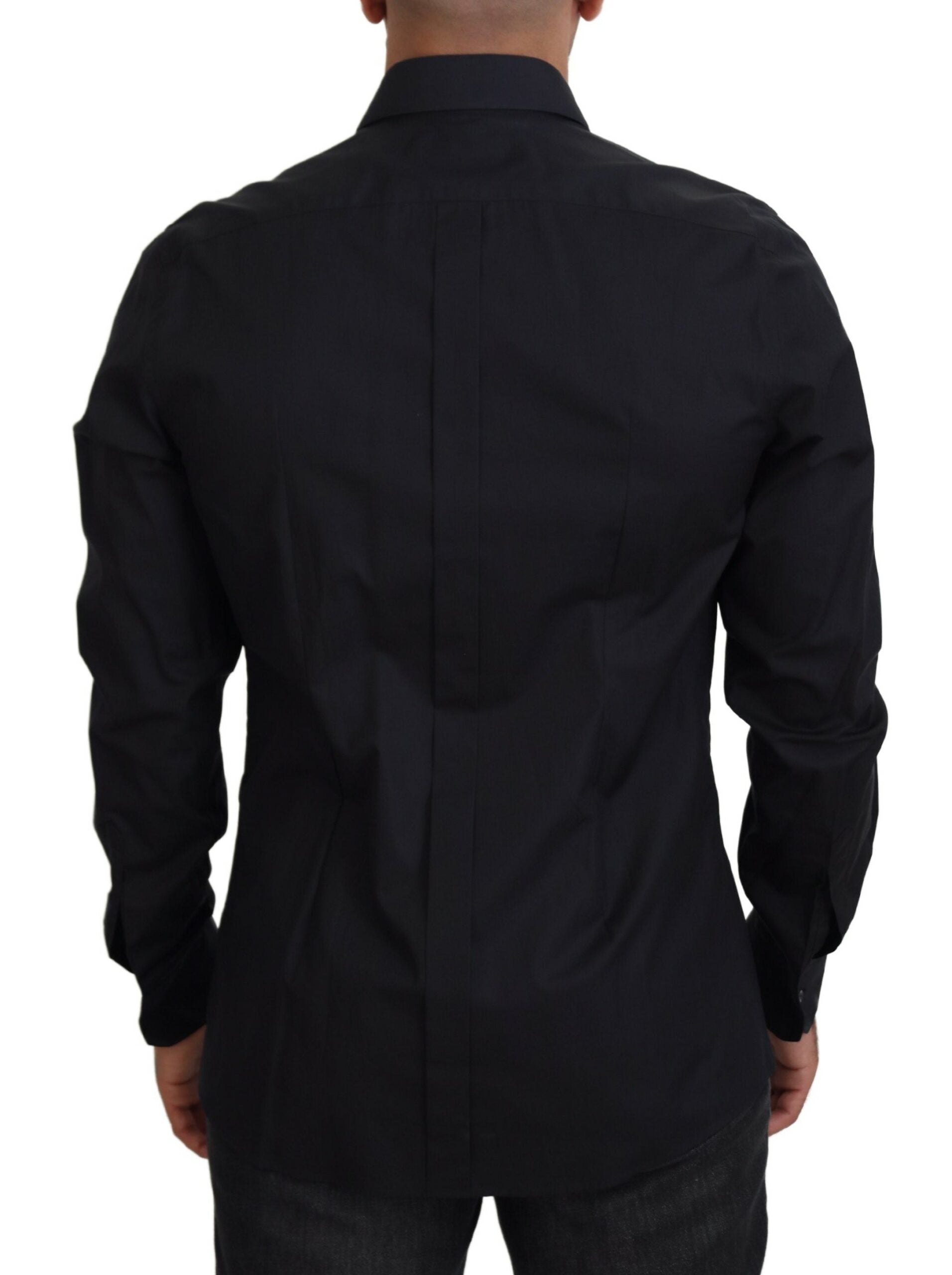 Dolce &amp; Gabbana Black Roses Slim Fit Cotton Shirt