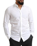 Dolce &amp; Gabbana White MARTINI Cotton Dress Formal Shirt