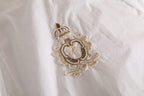 Dolce &amp; Gabbana White Logo Cotton Casual Long Sleeves Shirt