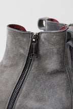 Dolce &amp; Gabbana Gray Leather Men Ankle Boots Shoes