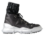 Dolce &amp; Gabbana Black Nylon Galileo High Top Sneakers Shoes