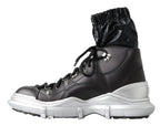 Dolce &amp; Gabbana Black Nylon Galileo High Top Sneakers Shoes