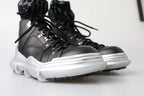 Dolce &amp; Gabbana Black Nylon Galileo High Top Sneakers Shoes