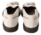 Dolce &amp; Gabbana Ivory Suede Leather Men Espadrille Shoes