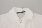 Dolce &amp; Gabbana White Cotton Logo Short Sleeve Polo T-shirt