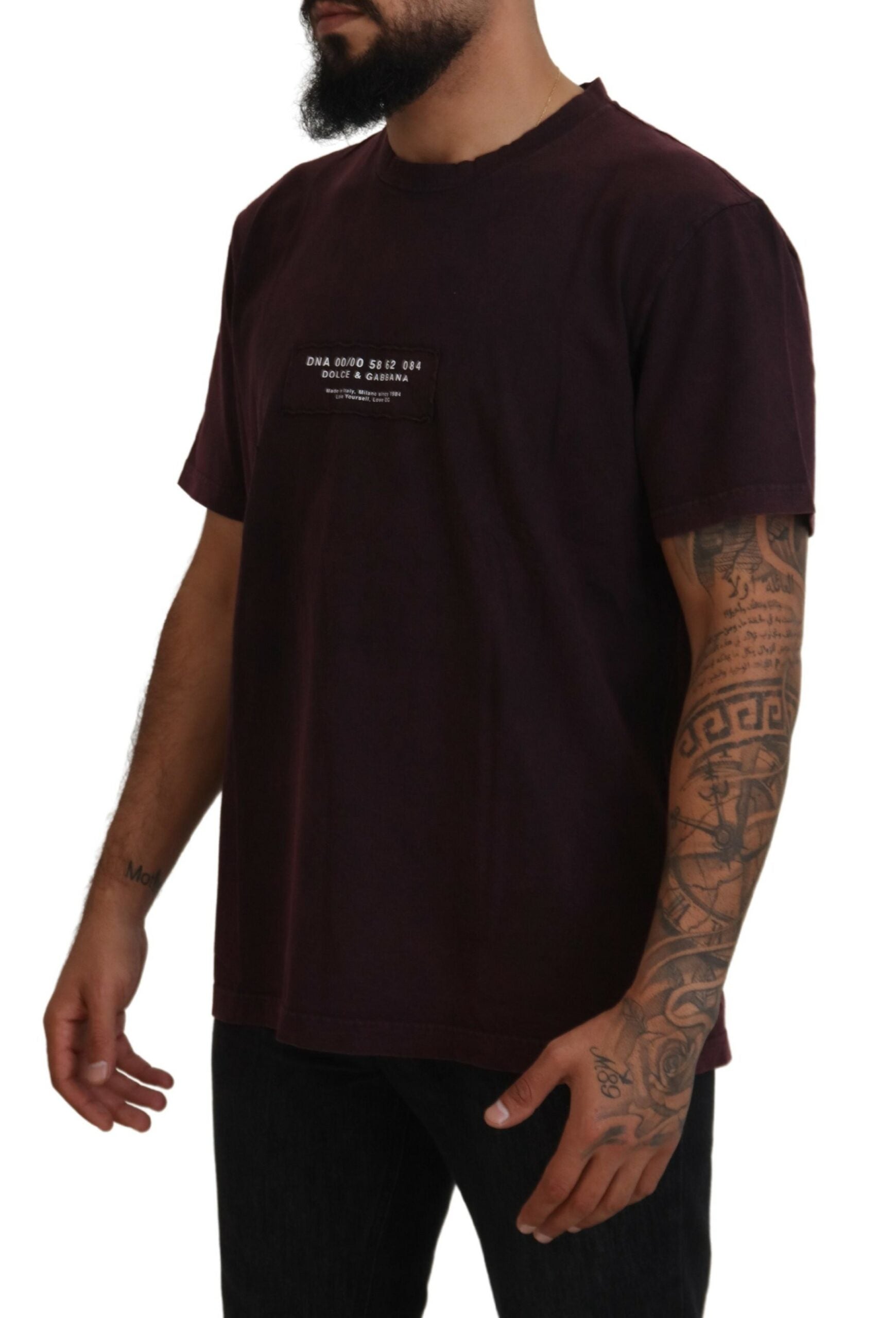 Dolce &amp; Gabbana Bordeaux Crewneck Short Sleeve T-shirt