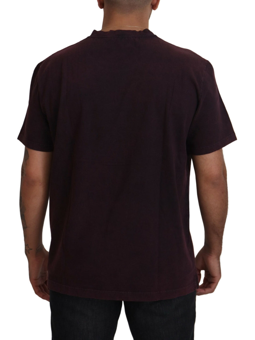 Dolce &amp; Gabbana Bordeaux Crewneck Short Sleeve T-shirt