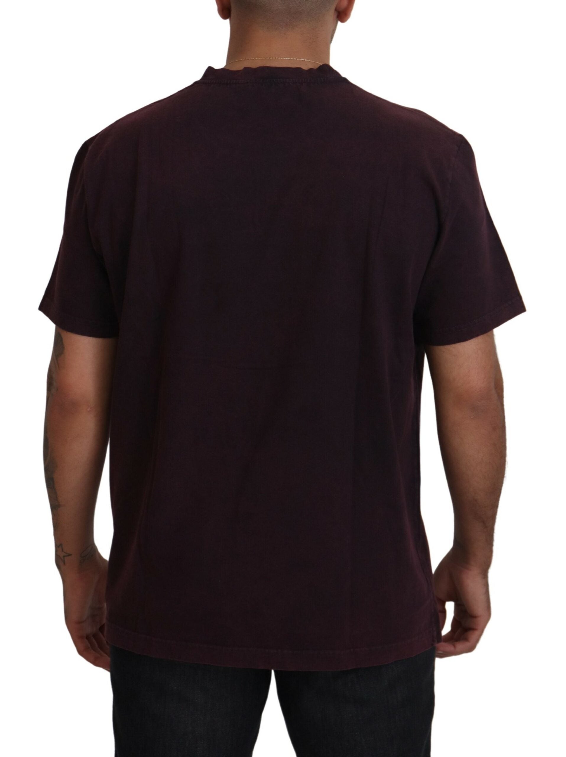 Dolce &amp; Gabbana Bordeaux Crewneck Short Sleeve T-shirt
