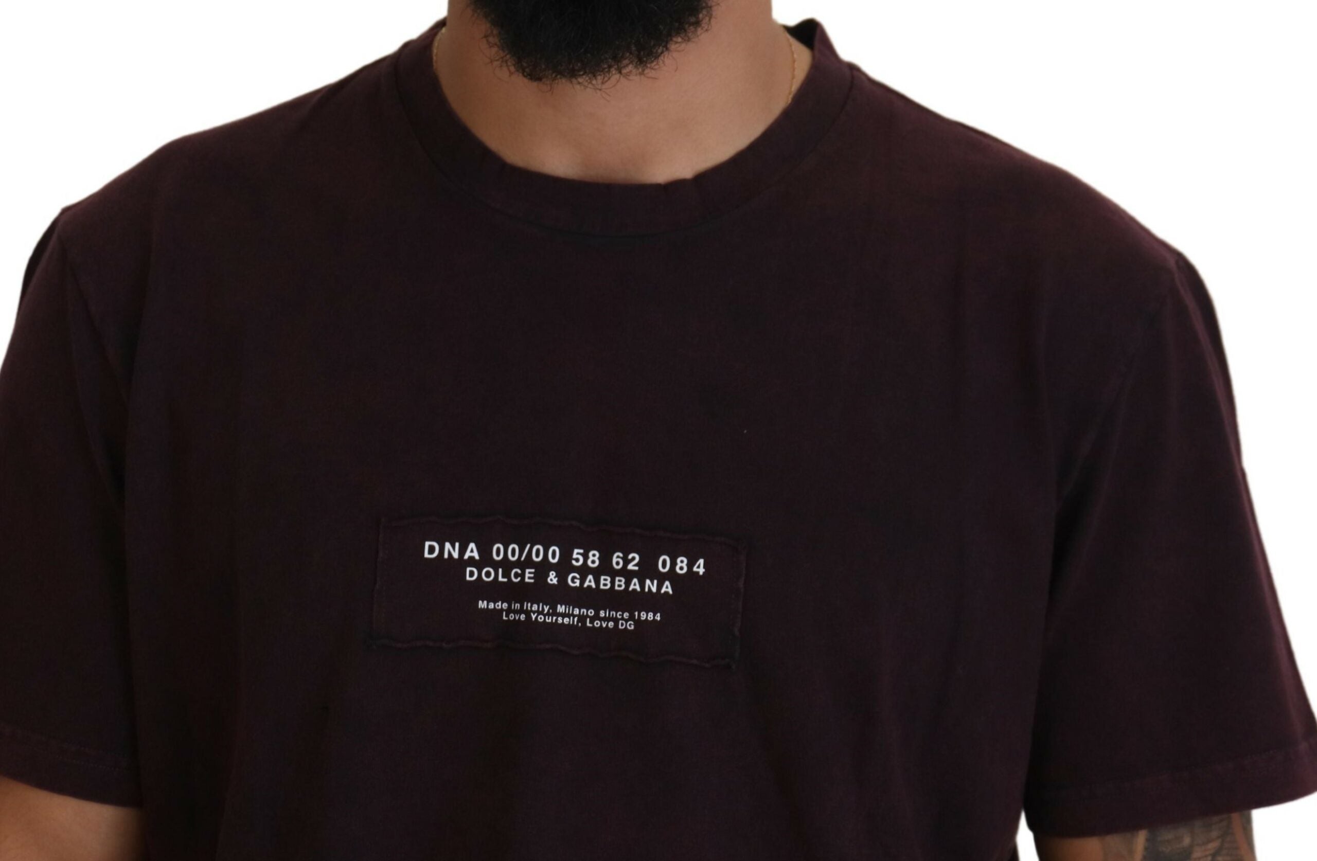 Dolce &amp; Gabbana Bordeaux Crewneck Short Sleeve T-shirt