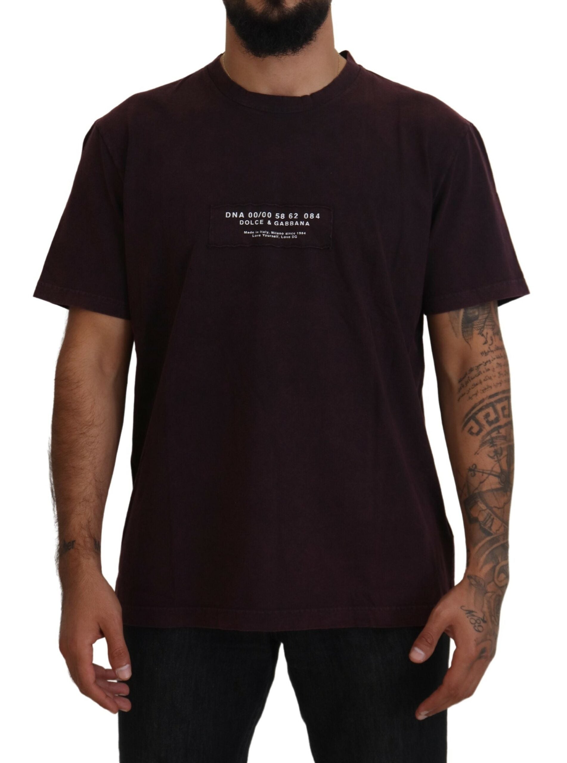 Dolce &amp; Gabbana Bordeaux Crewneck Short Sleeve T-shirt