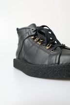 Dolce &amp; Gabbana Black Leather Slip on Stretch Boots