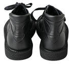 Dolce &amp; Gabbana Black Leather Slip on Stretch Boots