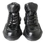 Dolce &amp; Gabbana Black Leather Ankle Casual Boots