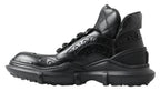 Dolce &amp; Gabbana Black Leather Ankle Casual Boots