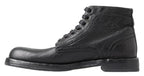 Dolce &amp; Gabbana Black Horse Leather Perugino Boots