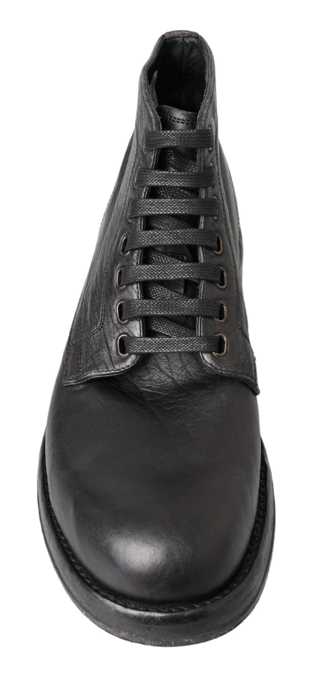 Dolce &amp; Gabbana Black Horse Leather Perugino Boots