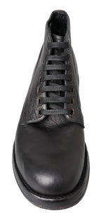 Dolce &amp; Gabbana Black Horse Leather Perugino Boots