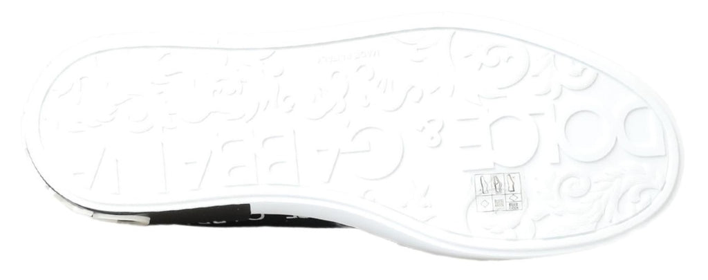 Dolce &amp; Gabbana Red White Flat Sneakers Loafers Shoes
