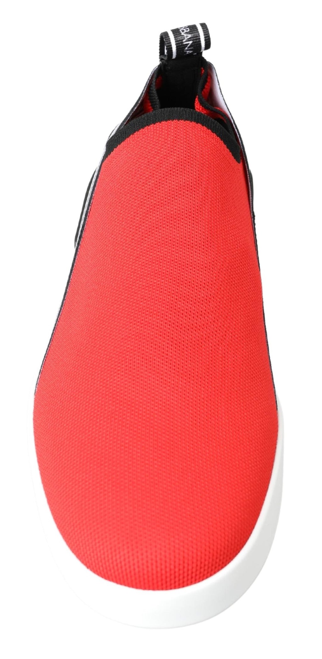 Dolce &amp; Gabbana Red White Flat Sneakers Loafers Shoes