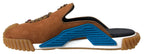 Dolce &amp; Gabbana Brown Suede Crown Logo NS1 Slides Sandals