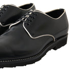 Dolce &amp; Gabbana Black White Leather Formal Shoes