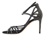 Dolce &amp; Gabbana Rhinestone Stiletto Sandal Satin Shoes