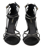Dolce &amp; Gabbana Rhinestone Stiletto Sandal Satin Shoes