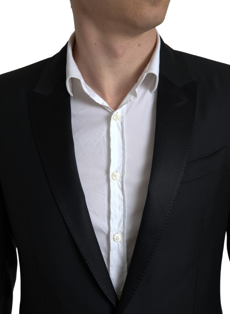 Dolce &amp; Gabbana Black Wool Single Breasted MARTINI Blazer