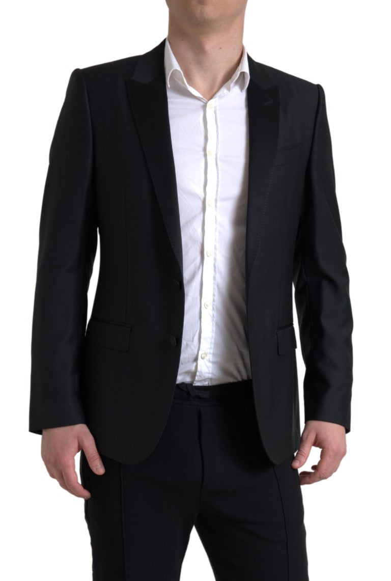 Dolce &amp; Gabbana Black Wool Single Breasted MARTINI Blazer
