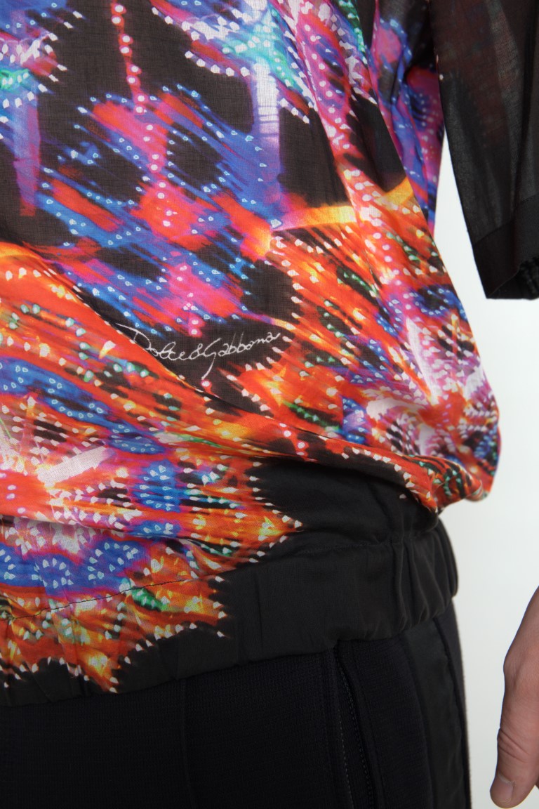 Dolce &amp; Gabbana Multicolor Luminarie Print Men's Cotton Shirt