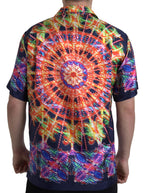 Dolce &amp; Gabbana Multicolor Luminarie Print Men's Shirt Silk