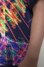 Dolce &amp; Gabbana Multicolor Luminarie Print Men's Shirt Silk