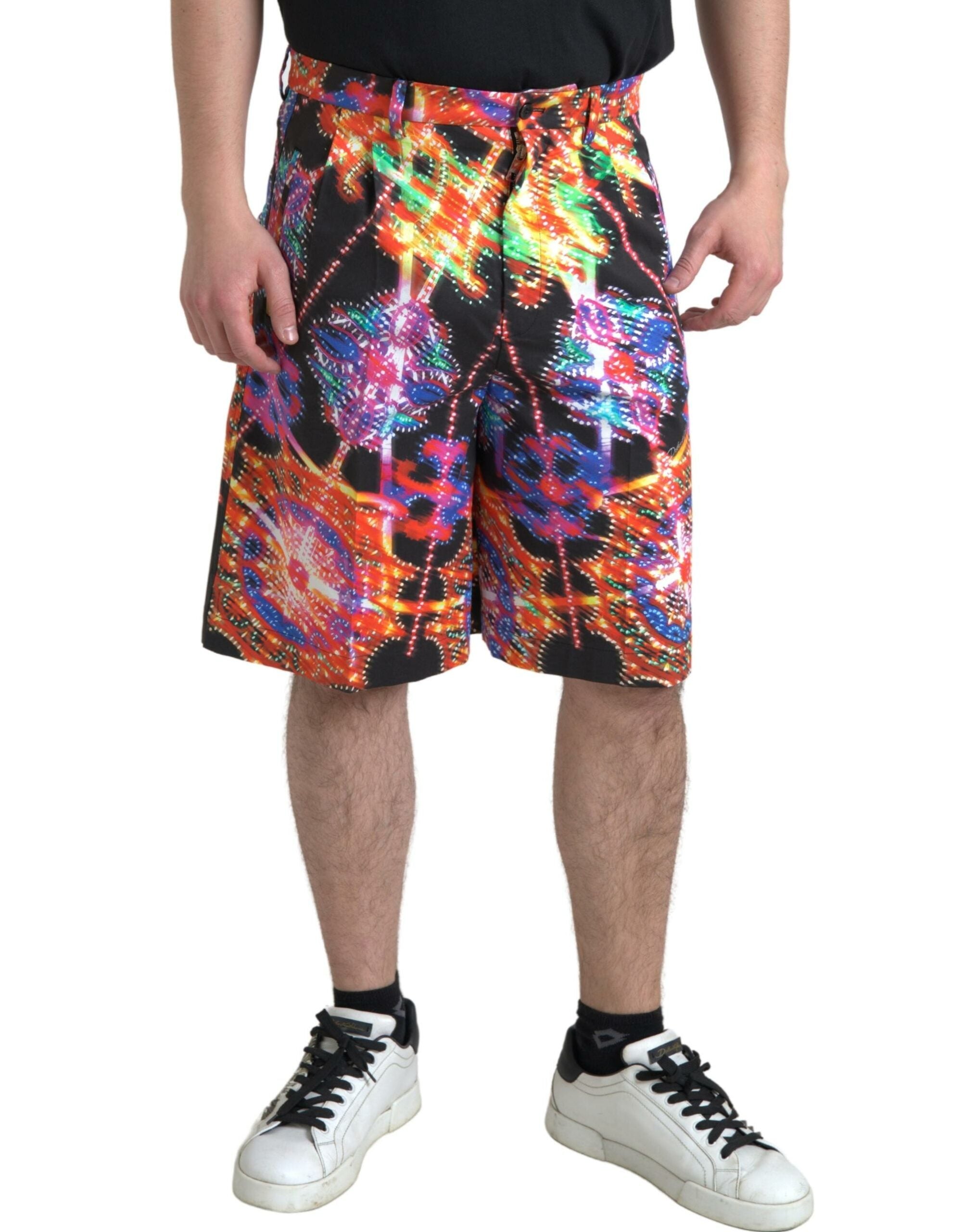 Dolce &amp; Gabbana Multicolor Printed Cotton Men Bermuda Shorts