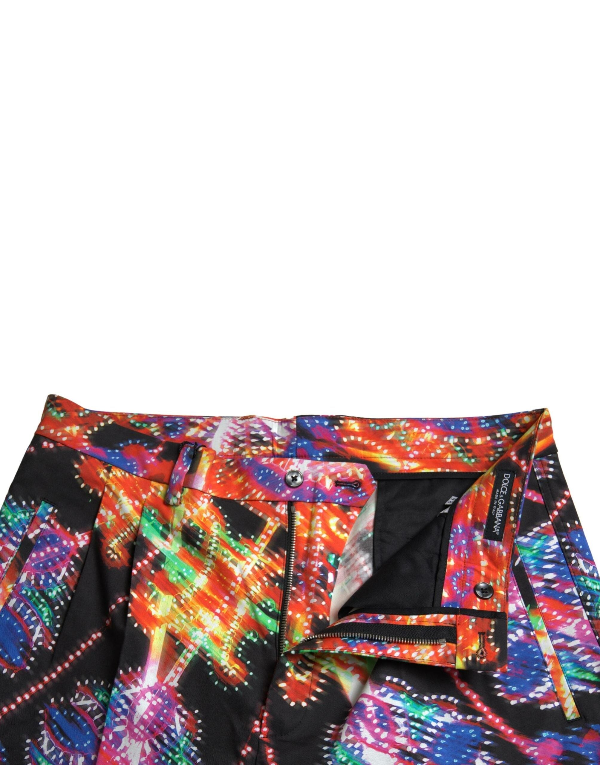 Dolce &amp; Gabbana Multicolor Printed Cotton Men Bermuda Shorts