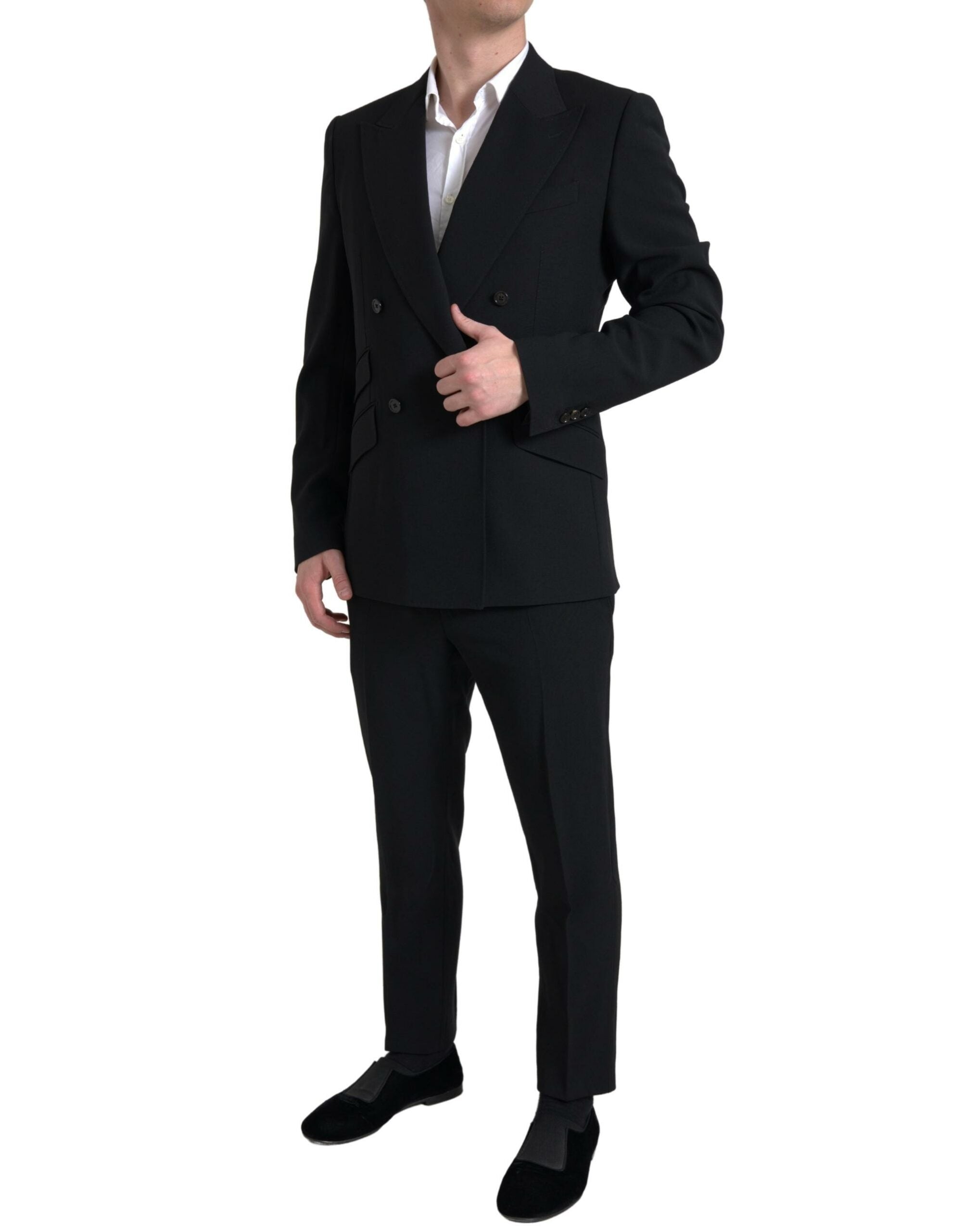 Dolce &amp; Gabbana Black 2 Piece Double Breasted SICILY Suit