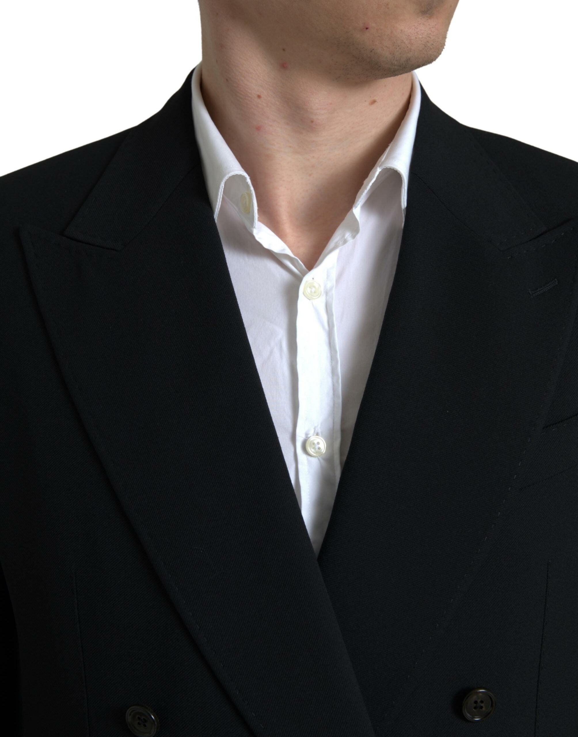Dolce &amp; Gabbana Black 2 Piece Double Breasted SICILY Suit