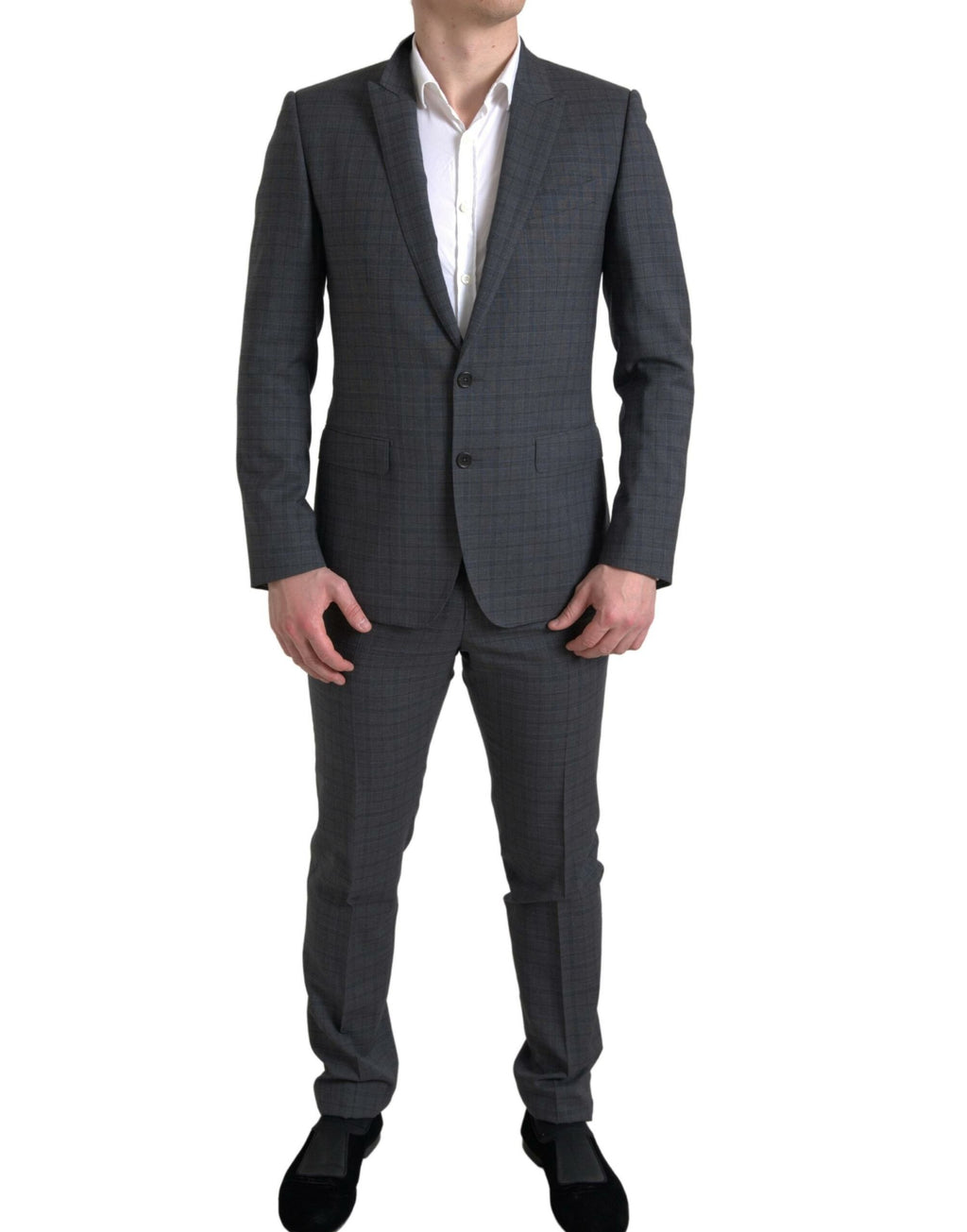 Dolce &amp; Gabbana Gray 2 Piece Single Breasted MARTINI Suit