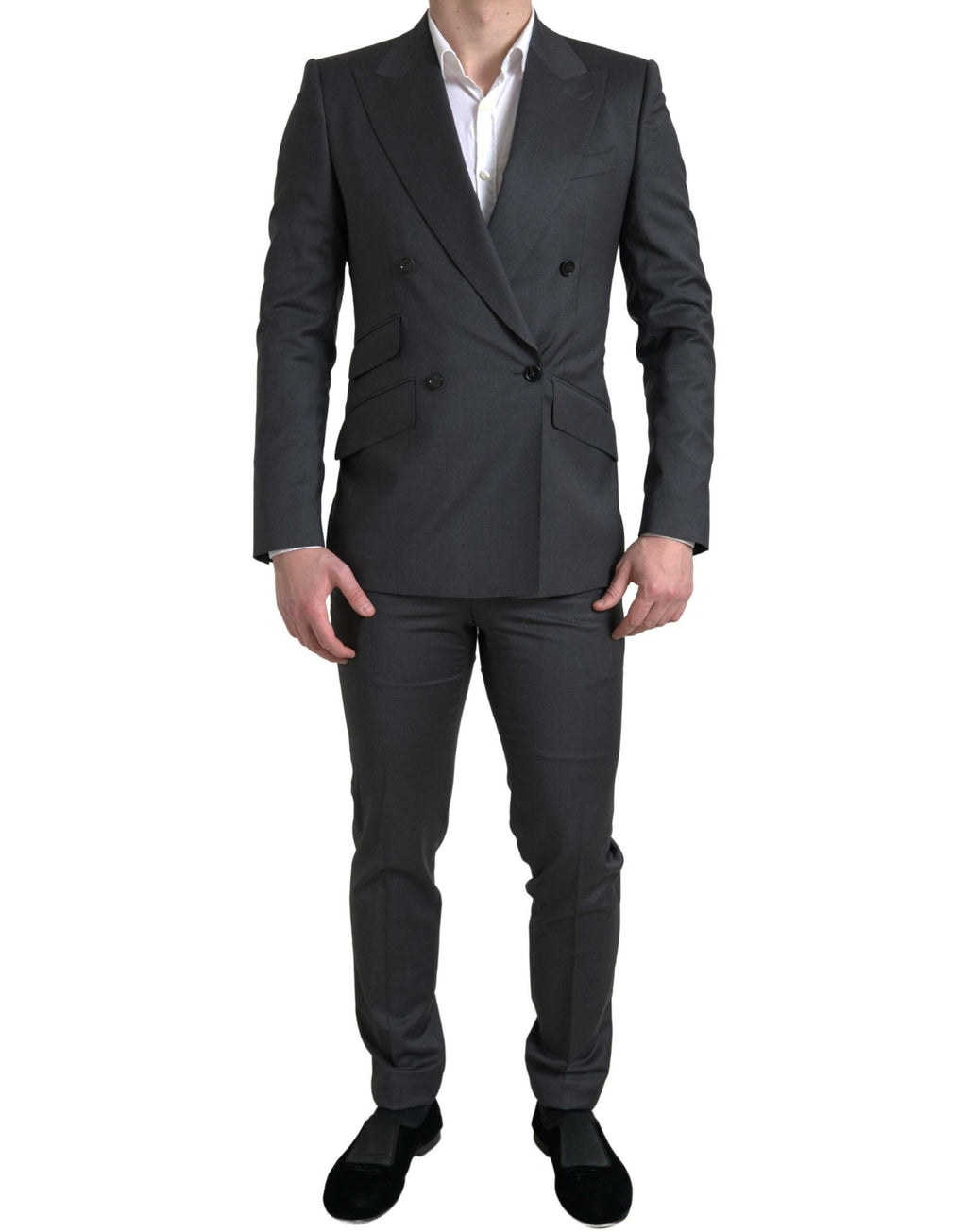 Dolce &amp; Gabbana Gray 2 Piece Double Breasted SICILY Suit