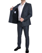 Dolce &amp; Gabbana Blue 2 Piece Double Breasted MARTINI Suit