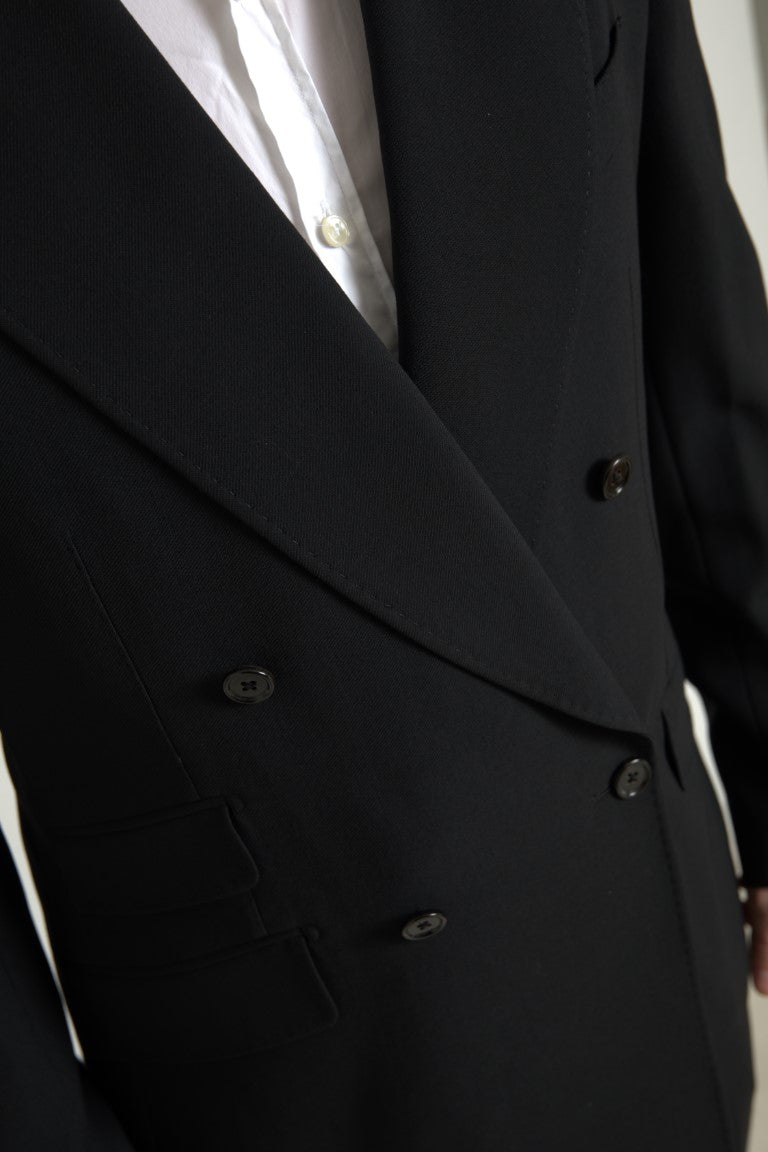Dolce &amp; Gabbana Black 2 Piece Double Breasted SICILY Suit