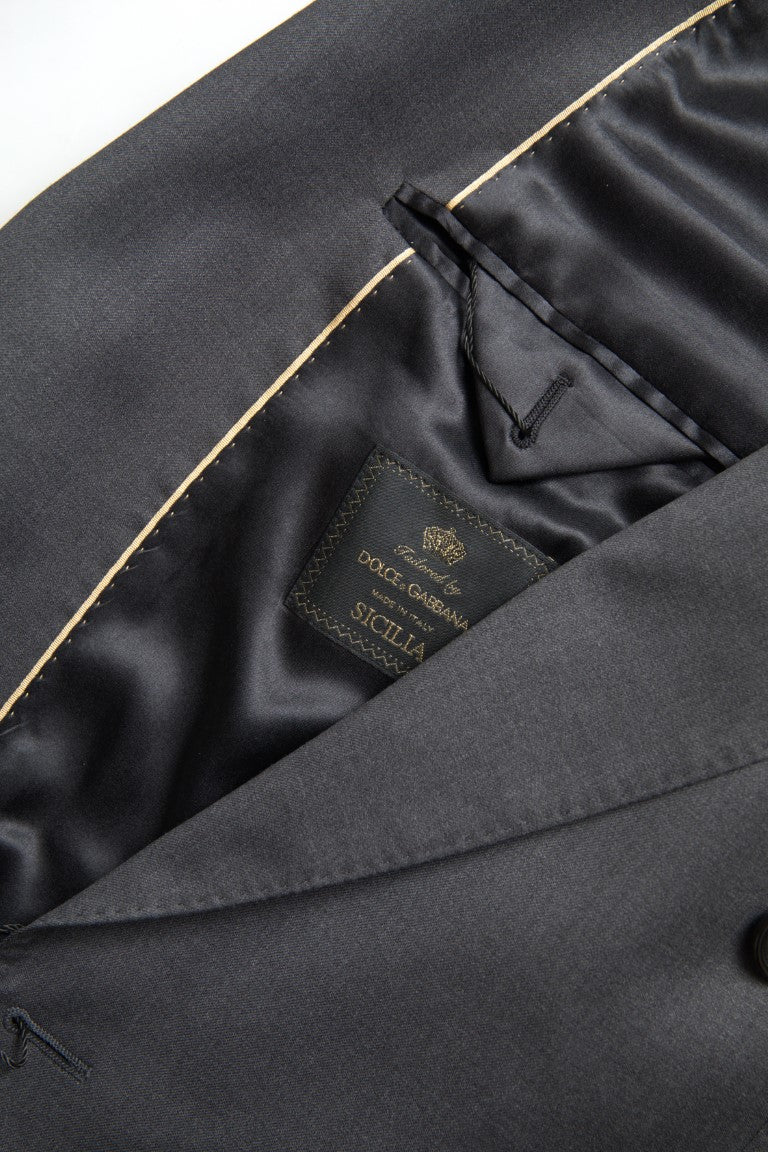 Dolce &amp; Gabbana Gray 2 Piece Double Breasted SICILY Suit