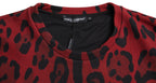 Dolce &amp; Gabbana Red Leopard Cotton Sleeveless Tank T-shirt