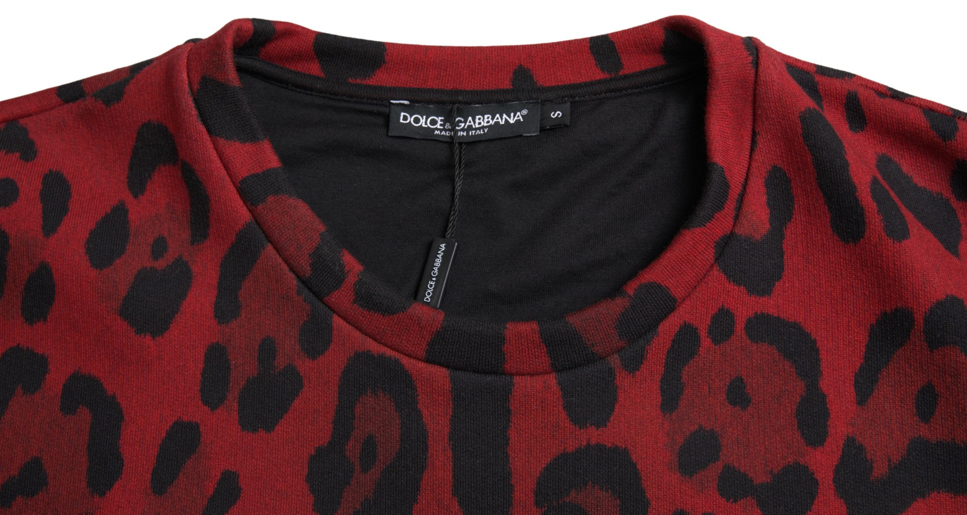 Dolce &amp; Gabbana Red Leopard Cotton Sleeveless Tank T-shirt